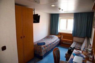MS Delphin Aussenkabine auf Deck 3 - Bett und Pullmannbett