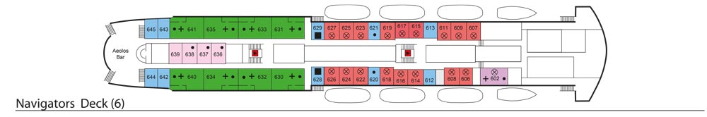 Deck 6: Navigators Deck | MS Azores Deckplan