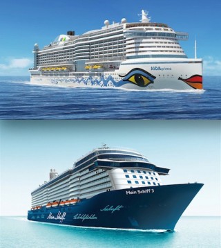 AIDAprima und Mein Schiff 3 / © AIDA Cruises und © TUI Cruises