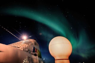 Polarlichter mit der AIDAcara auf ihrer Selection Reise "Winter im hohen Norden" / © AIDA Cruises