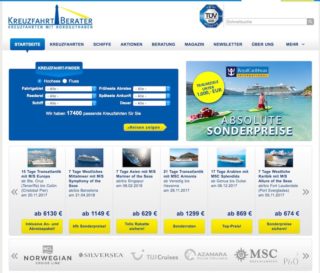 Kreuzfahrtberater.de wurde an Cruise.co.uk verkauft / Screenshot: www.kreuzfahrtberater.de