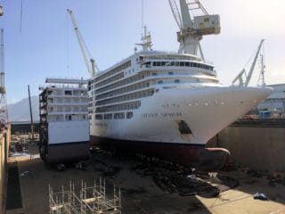 15 Meter Verlängerung auf der Werft in Palermo für die Silver Spirit / © Silversea Cruises