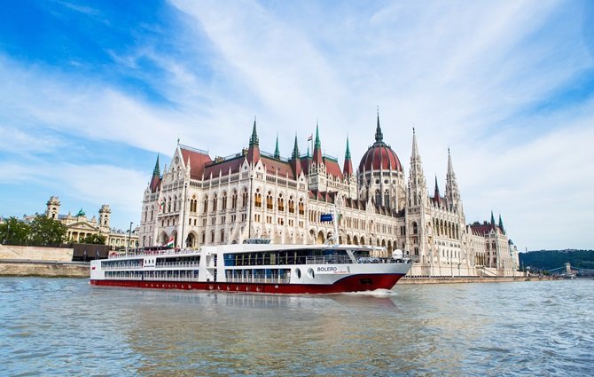 old ship near parliament building in Budapest Hungary
